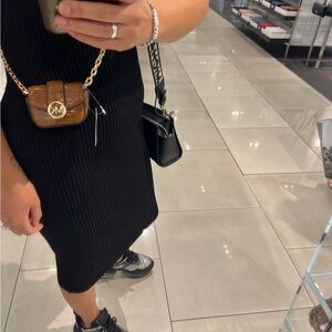 Michael Kors Carmen Luggage Mini Crossbody with Gold Hardware